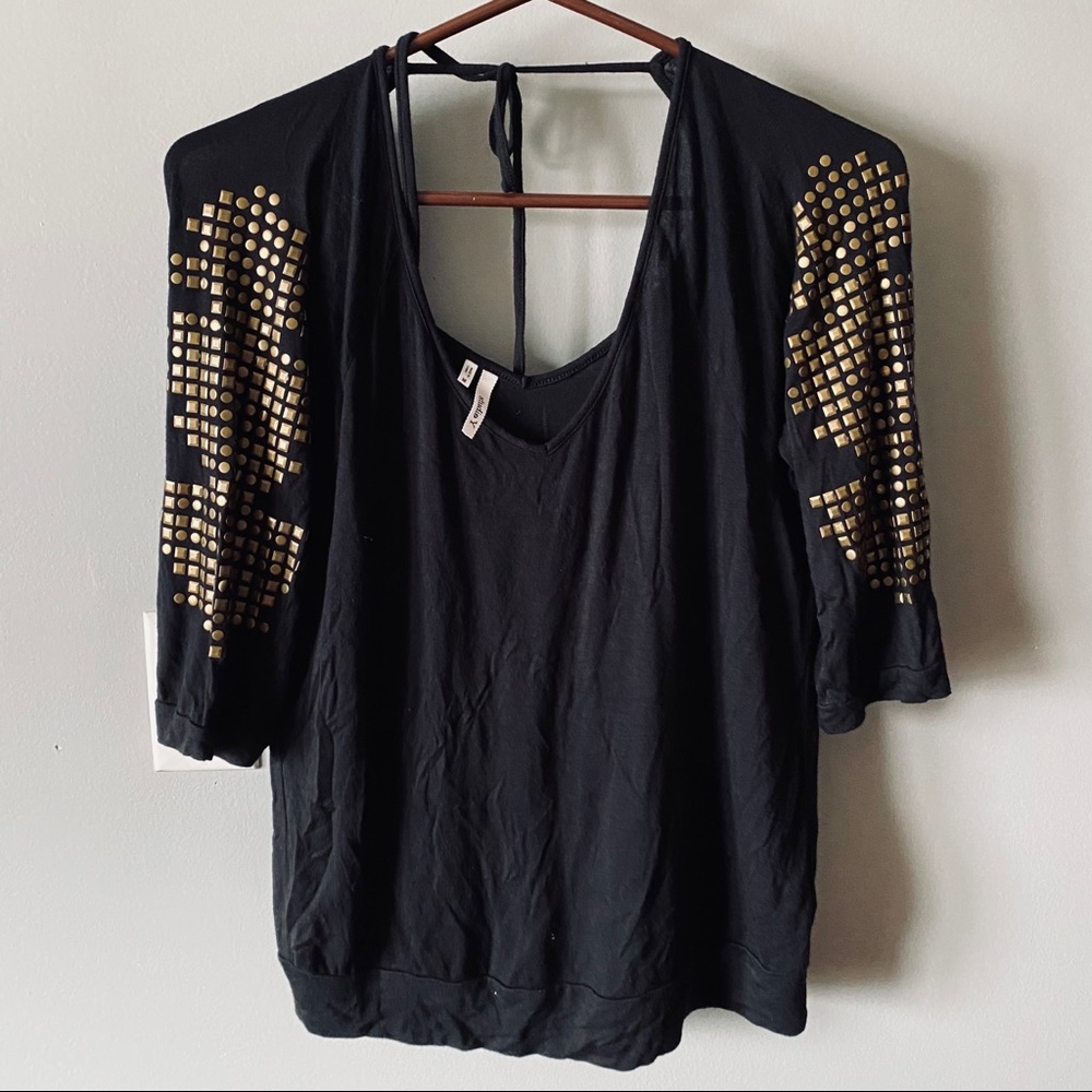 Studio Y studded black shirt
